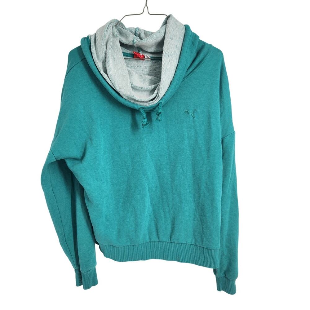Puma Blue Hooded Sweatshirt - Women's Size Medium